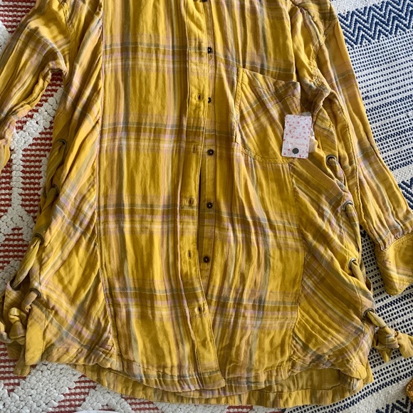 Free People • Plaid Tie Side Top - Picture 5 of 8